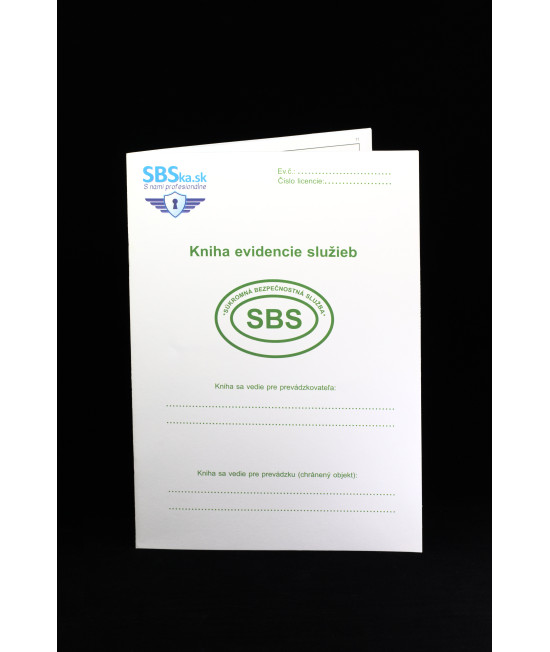 KNIHA EVIDENCIE SLUŽIEB SBS a VO KNIHA EVIDENCIE SLUŽIEB SBS a VO
